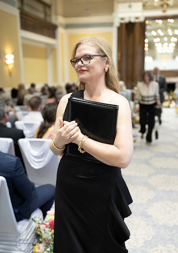 Jaclyn Michelle Smith officiating a wedding ceremony