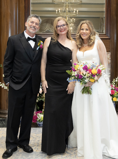 Jaclyn Michelle Smith with newlyweds Beth and Corey
